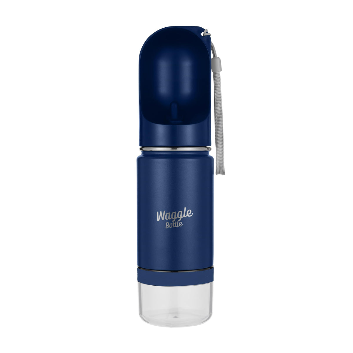 Waggle Bottle Stainless Steel Dog Travel Water Bottle Vacuum Insulated Portable Dog Water Dispenser Drink Cup and Snack Container On The Go Outdoor Walking Hiking Travel (Cobalt)