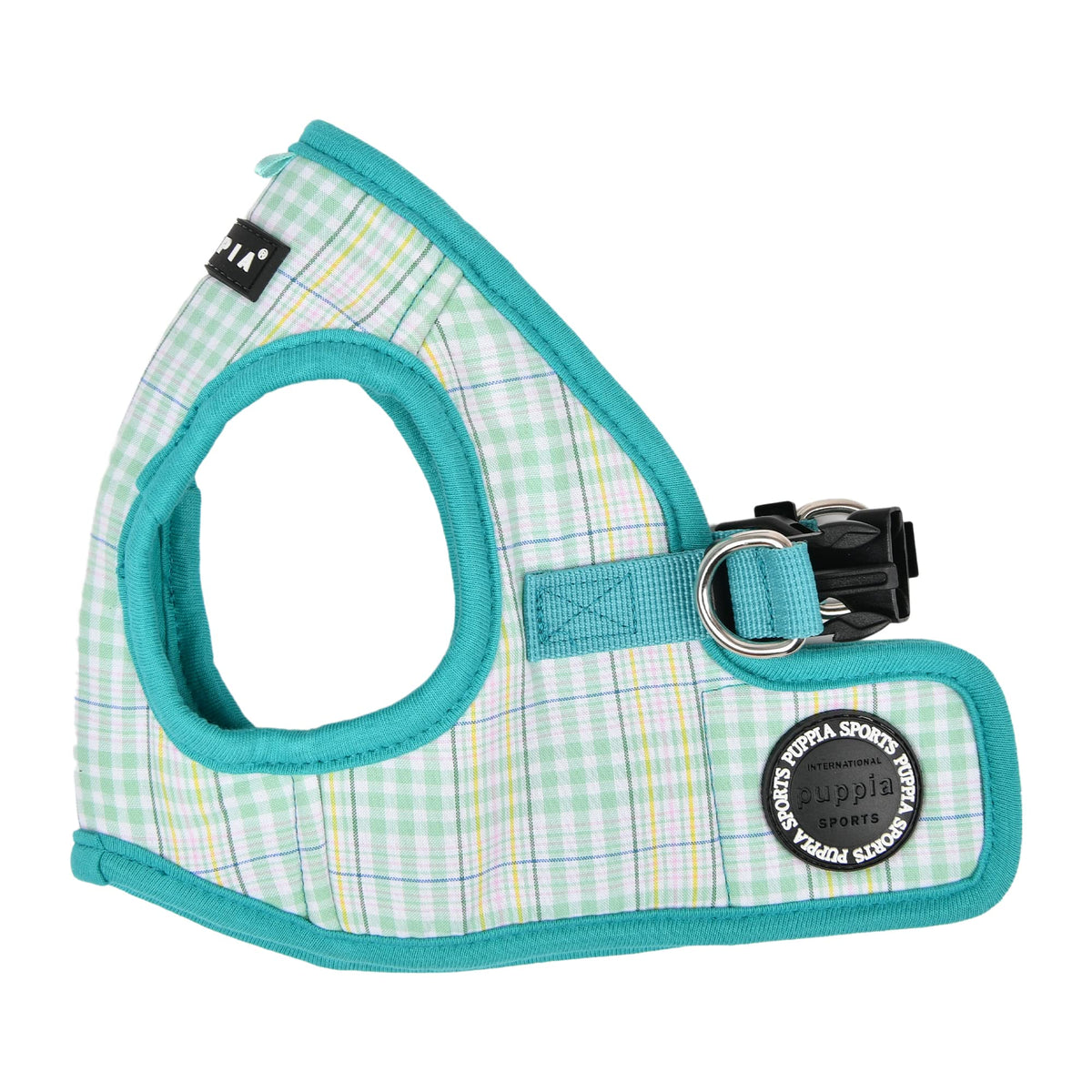 Puppia Luke Step-in Vest Dog Harness No Choke No Pull Walking Training for Small and Medium Dog - Aqua - S