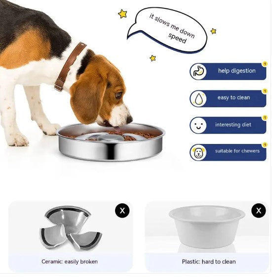 Stainless Steel Slow Feed Bowl